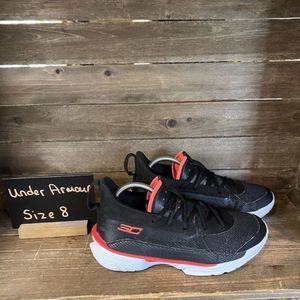 Womens Under Armour Steph Curry 7 Beta Red Basketball Shoes‎ Sneakers Size 9.5 M